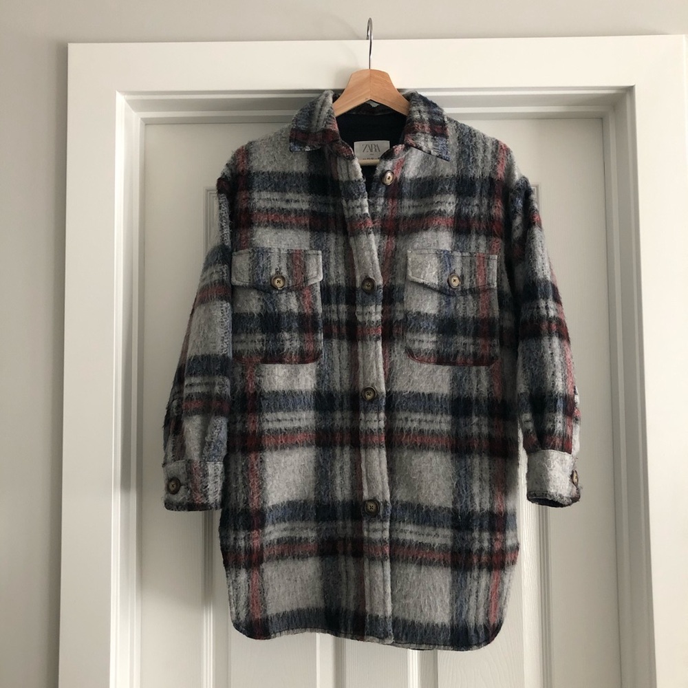 Zara plaid shacket